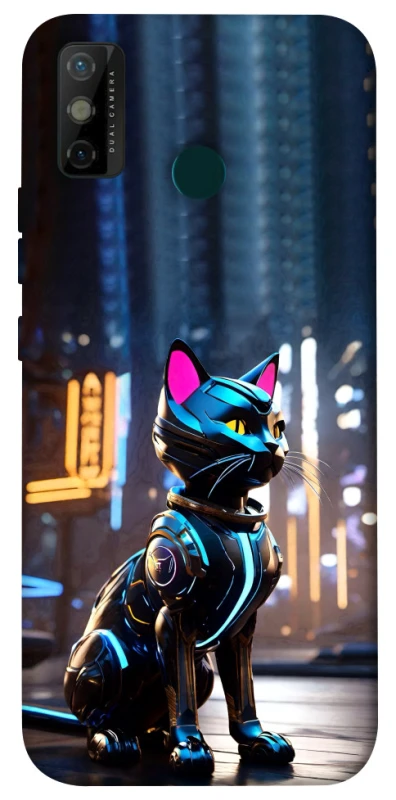 Чехол на TECNO Spark 6 Go Cyber cat фото 1 из 1