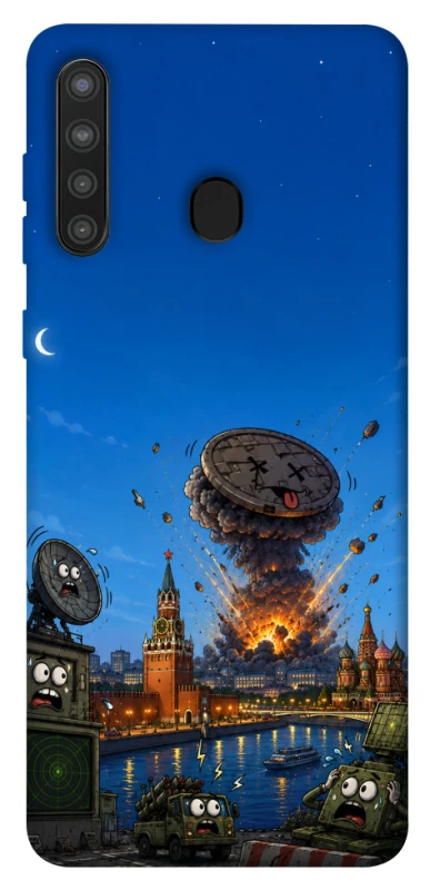 Чехол на Samsung Galaxy A21 Moscow never sleeps ver.8 фото 1 из 1