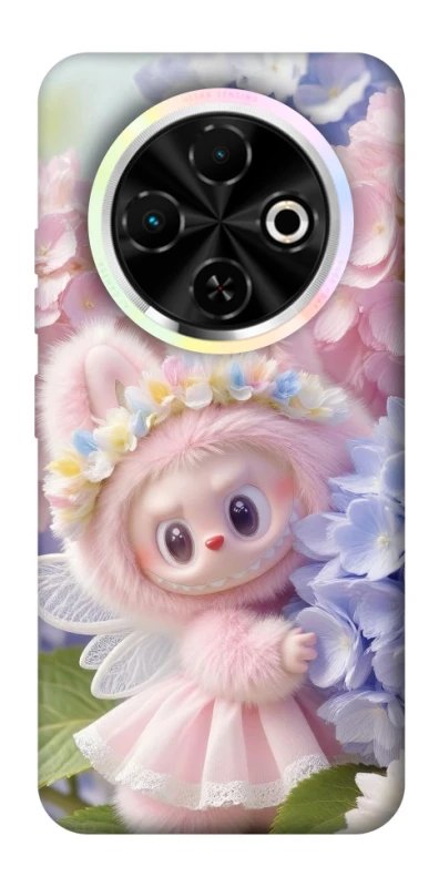 Чохол на TECNO Spark 30C Labubu & Flowers ver.1 фото 1 з 1