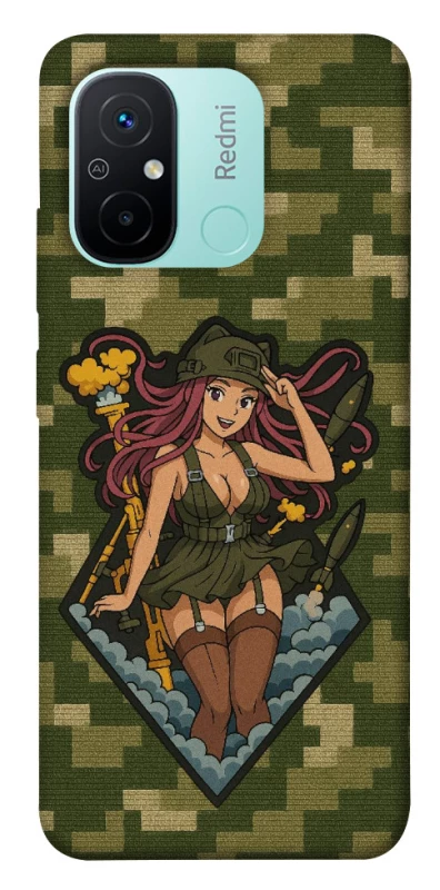 Чохол на Xiaomi Redmi 12C / Poco C55 Military Waifu фото 1 з 1