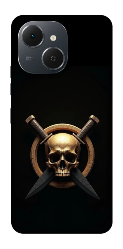 Чехол на TECNO Spark 40C Golden Skull фото 1 из 1