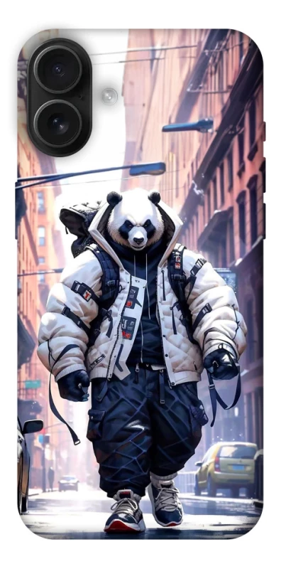 Чехол на Apple iPhone 16 Plus Панда курьер фото 1 из 1