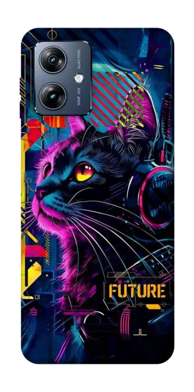 Чохол на Motorola Moto G54 Power Cyber Cat v2 фото 1 з 1