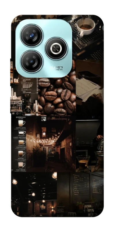 Чехол на ZTE Blade A75 4G Coffee collage ver.1 фото 1 из 1