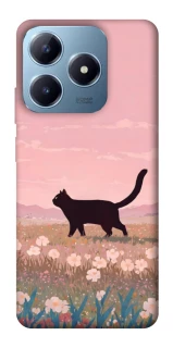 Чехол на Realme C63 cat on a field фото 1 из 1