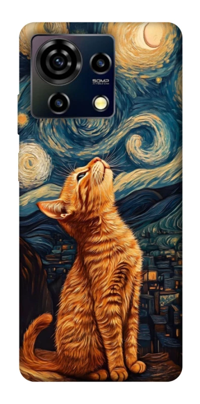 Чохол на ZTE Blade V50 Vita van gogh cat фото 1 з 1