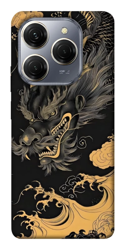 Чехол на TECNO Spark 20 Pro gold dragon фото 1 из 1