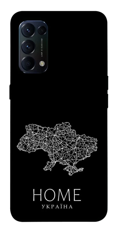 Чохол на Oppo Reno 5 4G Ukraine black map фото 1 з 1