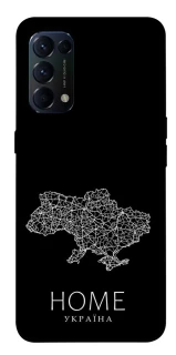 Чохол на Oppo Reno 5 4G Ukraine black map фото 1 з 1