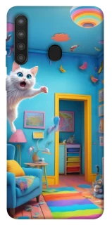Чохол на Samsung Galaxy A21 crazy cat фото 1 з 1