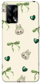 Чехол на Oppo A74 4G Labubu Green Heart фото 1 из 1