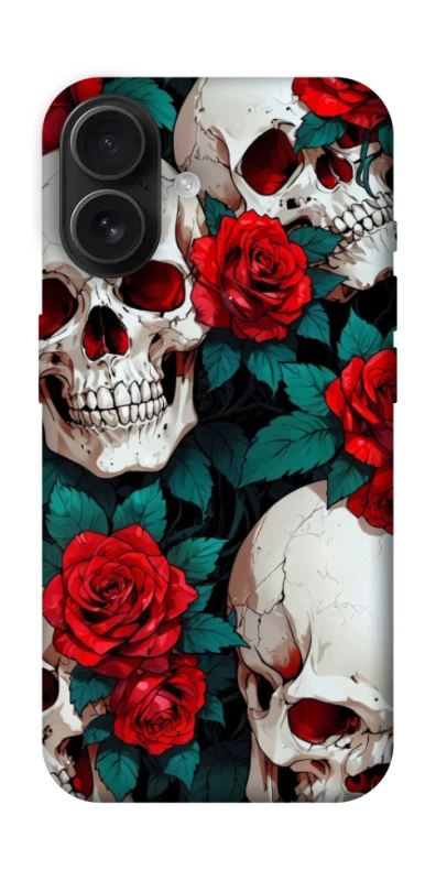 Чохол на Apple iPhone 16 skull and rose фото 1 з 1