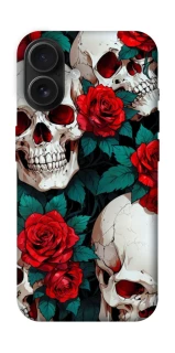Чехол на Apple iPhone 16 skull and rose фото 1 из 1