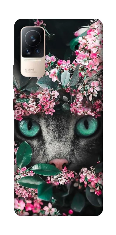 Чохол на Xiaomi Civi 6 Кіт в квітах фото 1 з 1
