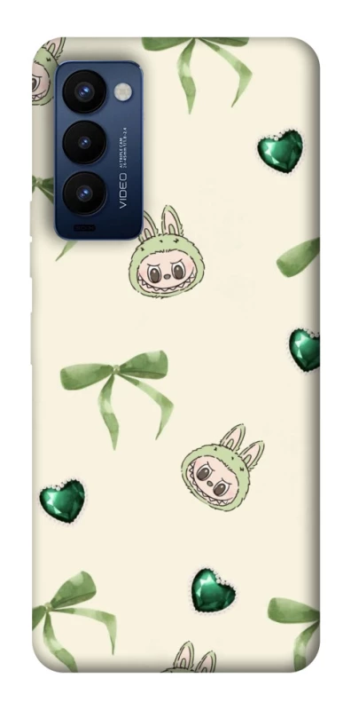 Чохол на TECNO Camon 18 Pro Labubu Green Heart фото 1 з 1