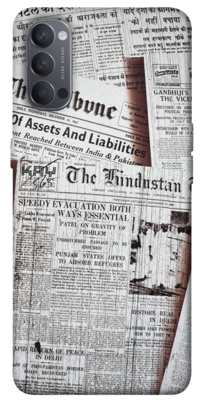 Чохол на Oppo Reno 4 Газети фото 1 з 1