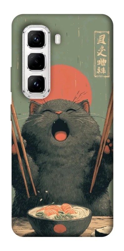 Чехол на Infinix Hot 50 Pro Hungry Cat фото 1 из 1