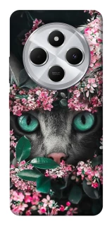 Чохол на Xiaomi Redmi 14C / Poco C75 Кіт в квітах фото 1 з 1