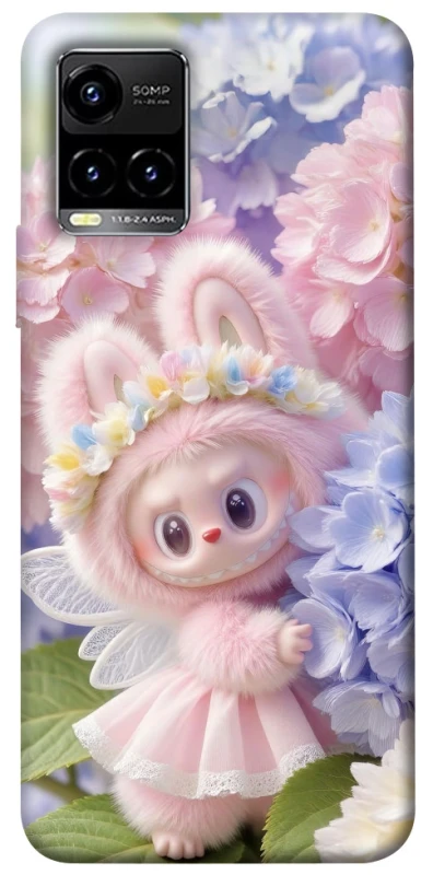 Чохол на Vivo Y21 / Y33s Labubu & Flowers ver.1 фото 1 з 1