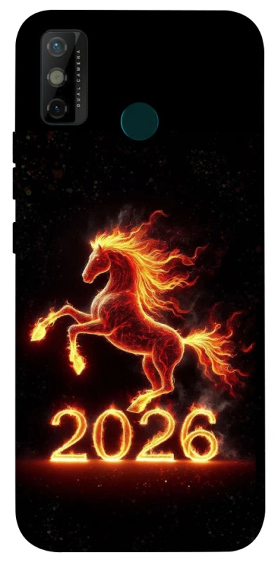 Чохол на TECNO Spark 6 Go Red Fire Horse ver.1 фото 1 з 1