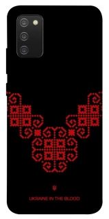 Чохол на Samsung Galaxy A02s Чорно-червона вишиванка фото 1 з 1