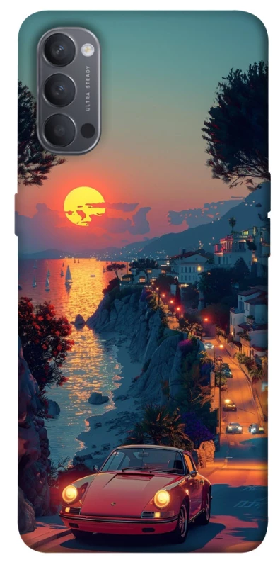 Чехол на Oppo Reno 4 Porsche sunrise фото 1 из 1
