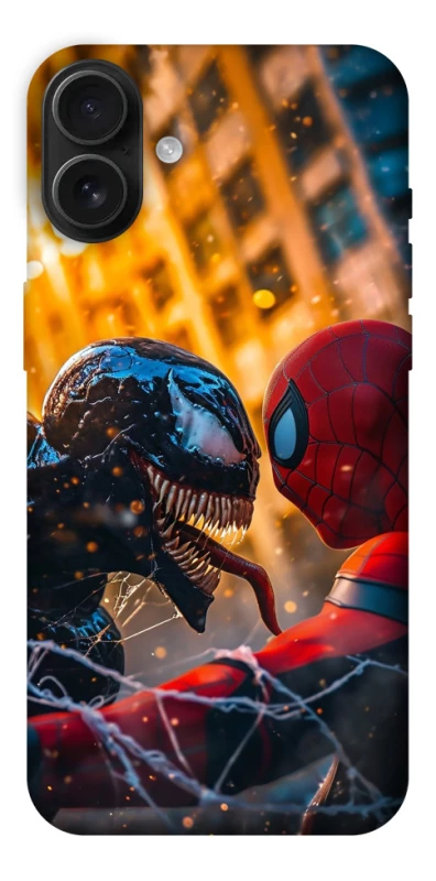 Чохол на Apple iPhone 16 Plus Venom vs Spiderman фото 1 з 1