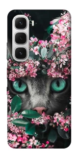 Чохол на Infinix Hot 60i Кіт в квітах фото 1 з 1