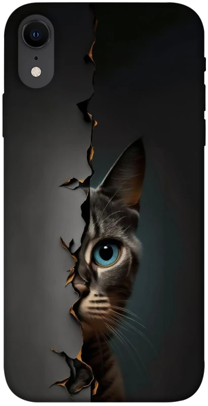 Чехол на Apple iPhone XR (6.1") Кот-подглядыватель v2 фото 1 из 1