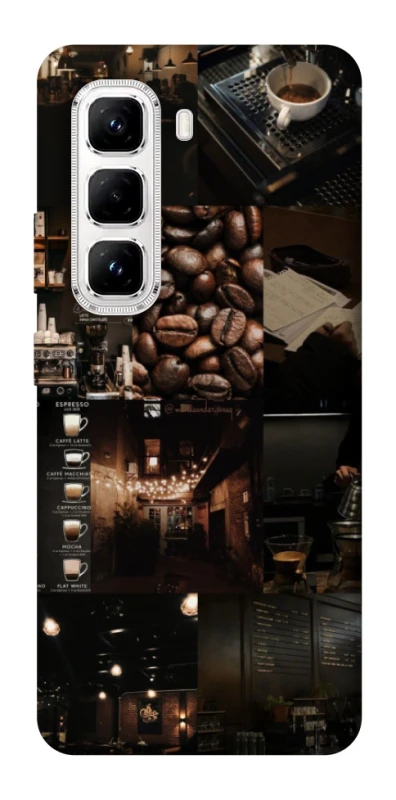 Чохол на Infinix Hot 50 Pro Coffee collage ver.1 фото 1 з 1