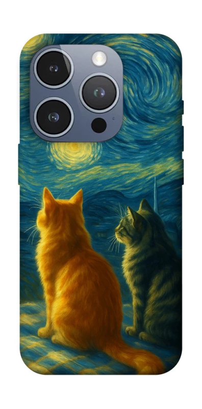 Чохол на Apple iPhone 16 Pro Cats under the stars фото 1 з 1