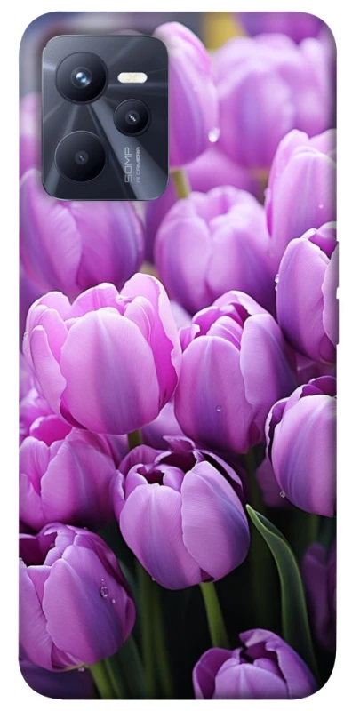 Чехол на Realme C35 Фиолетовые тюльпаны фото 1 из 1