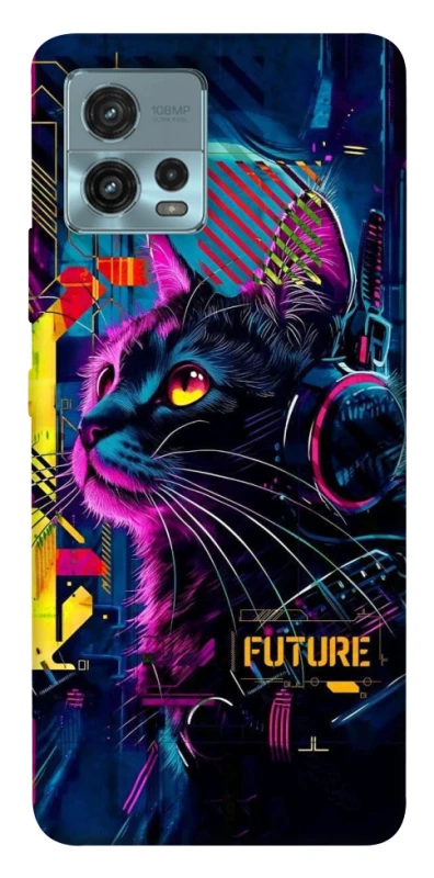 Чохол на Motorola Moto G72 Cyber Cat v2 фото 1 з 1