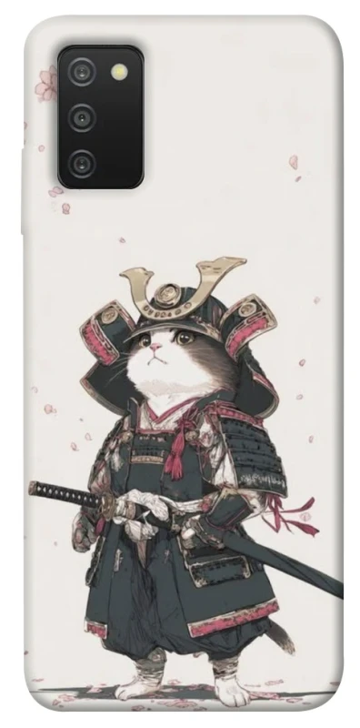 Чехол на Samsung Galaxy A03s Samurai Cat Warrior фото 1 из 1