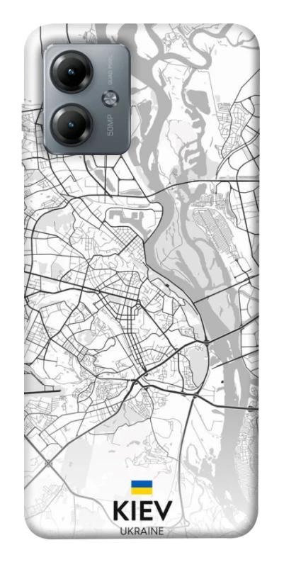 Чохол на Motorola Moto G14 Kiev white map фото 1 з 1