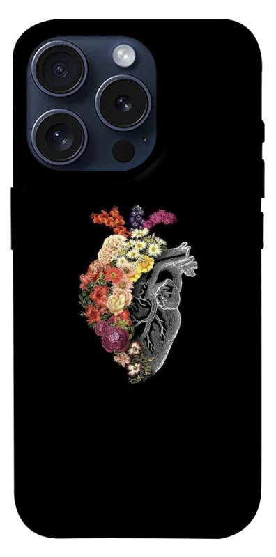 Чехол на Apple iPhone 15 Pro (6.1") Heart with flowers фото 1 из 1
