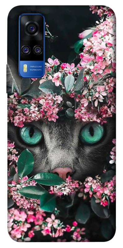 Чехол на Vivo Y51a Кот в цветах фото 1 из 1