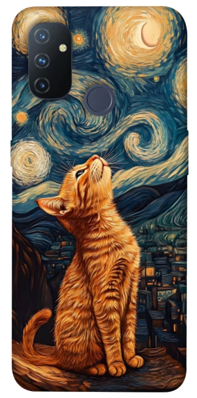 Чохол на OnePlus Nord N100 van gogh cat фото 1 з 1