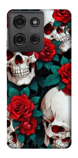 Чехол на Motorola Moto G75 skull and rose фото 1 из 1
