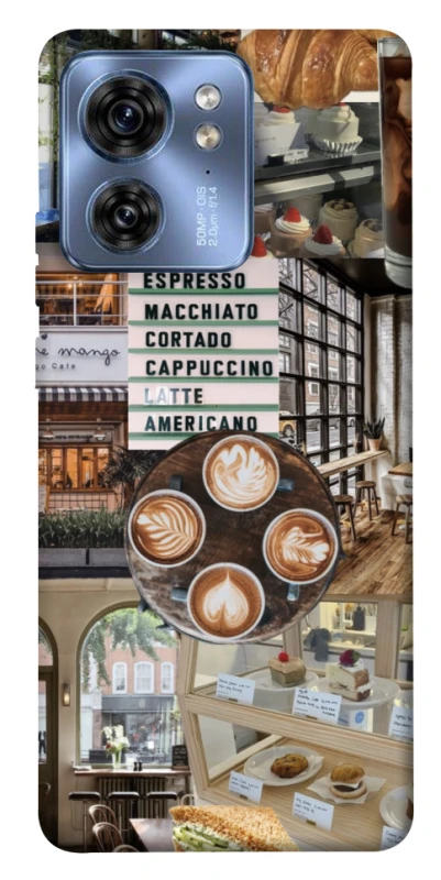 Чохол на Motorola Edge 40 Coffee collage ver.5 фото 1 з 1