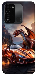 Чохол на TECNO Spark 8C Сar and dragon фото 1 з 1