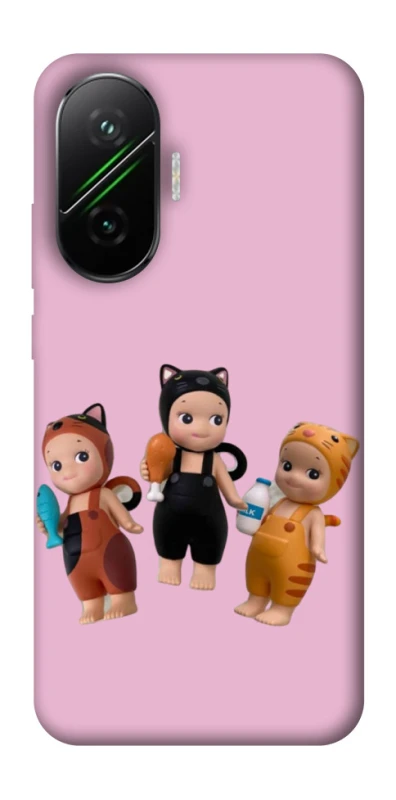 Чехол на Xiaomi Poco F7 Cat Cafe Trio фото 1 из 1