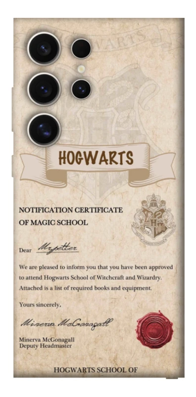 Чехол на Samsung Galaxy S25 Ultra The Hogwarts acceptance letter фото 1 из 1