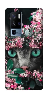 Чехол на Vivo X50 Pro+ Кот в цветах фото 1 из 1