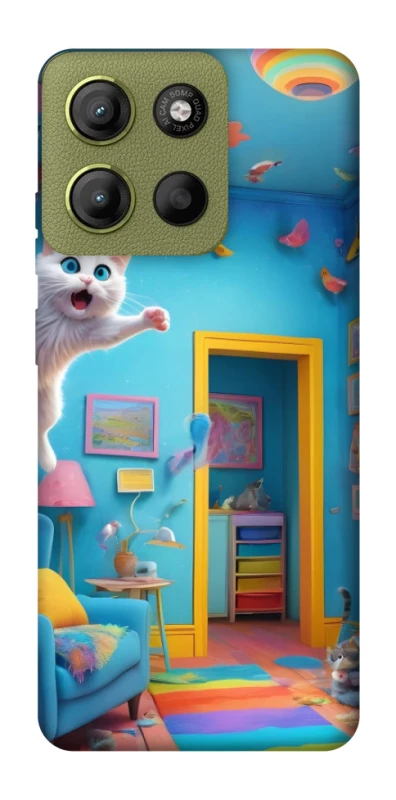 Чохол на Motorola Moto G15 4G crazy cat фото 1 з 1
