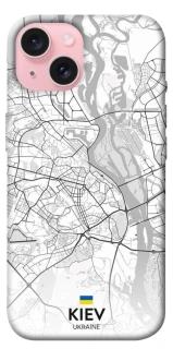 Чехол на Apple iPhone 15 (6.1") Kiev white map фото 1 из 1