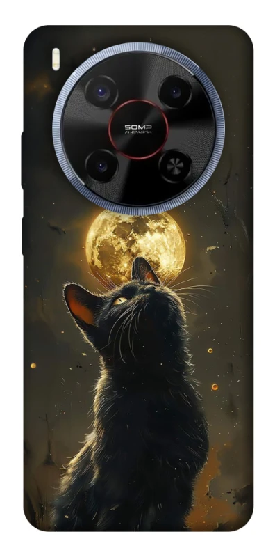 Чохол на ZTE Blade V70 Max Кіт під місяцем v2 фото 1 з 1
