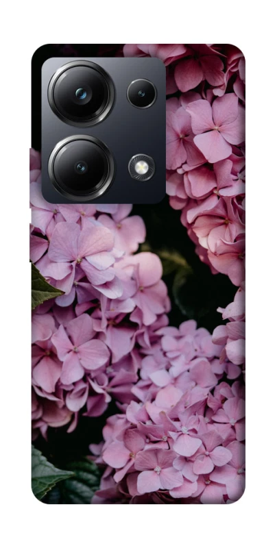 Чохол на Xiaomi Poco M6 Pro 4G Рожеві гартензії фото 1 з 1