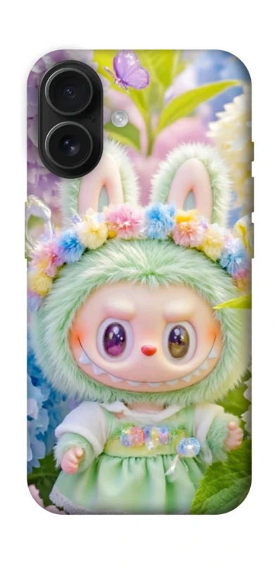 Чохол на Apple iPhone 16 Labubu & Flowers ver.2 фото 1 з 1