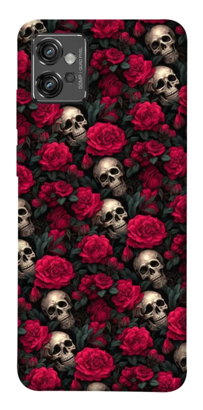 Чохол на Motorola Moto G32 Черепа та рози фото 1 з 1